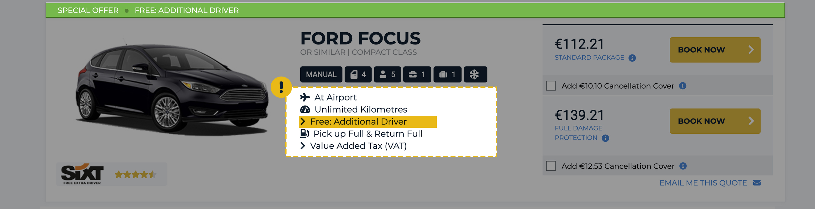 Deals with a free additional driver Auto Europe Car Rental